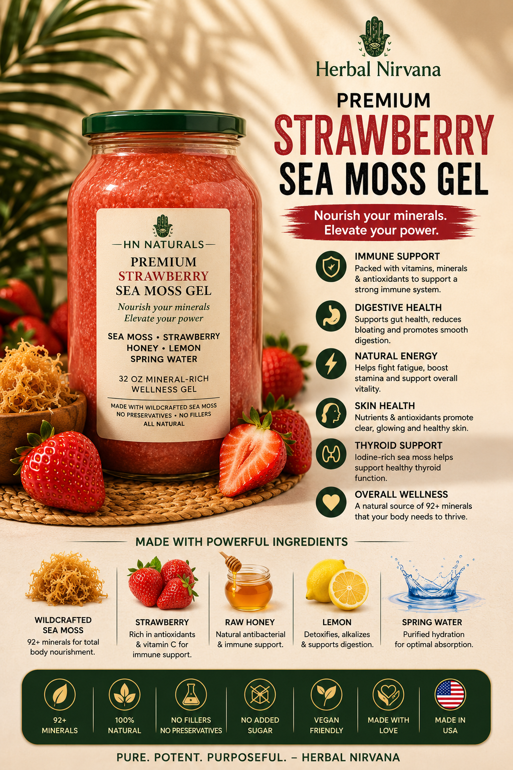 HN NATURALS - Premium Sea Moss Gel