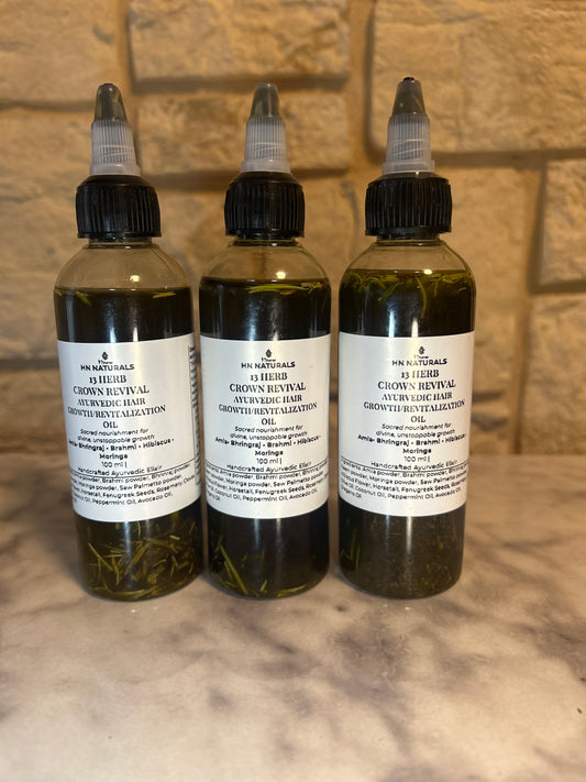 HN NATURALS – 13 Herb Ayurvedic Crown Revival Hair Oil